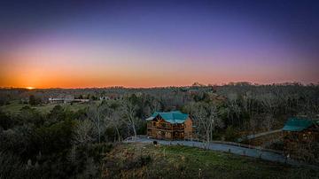 Watch sunsets over the Smokies from your big cabin. at Sunset Peak in Gatlinburg TN