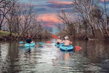 Kayaking along the Little Pigeon river in the early Spring. at River Waltz in Gatlinburg TN