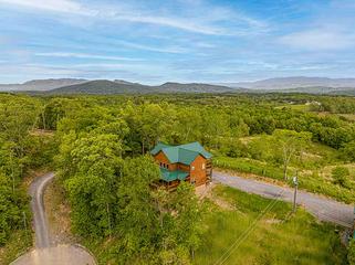 An aerial view of your cabin in the Smokies. at Morning View in Gatlinburg TN