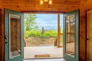 Entry to your cabin with Smoky Mountain views. at Morning View in Gatlinburg TN