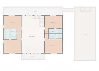 Floorplan of your cabin's upstairs and gazebo. at Cabin Fever Vacation in Gatlinburg TN