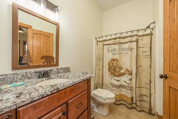 Another of your cabin in the Smokies spacious bathrooms. at Five Bears Mountain View Lodge in Gatlinburg TN