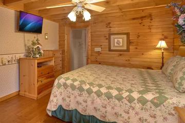 First bedroom's television. at Wrap Around The Son in Gatlinburg TN