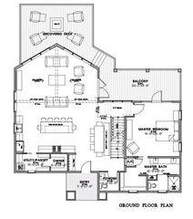 Cabin Rental Floorplan Main Floor Milk & Honey cabin rental floorplan main floor.
