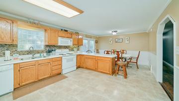 Rental's large kitchen area. at Bear Splashin Fun in Gatlinburg TN