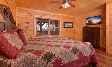 Watch your favorite shows before heading ioff to sleep. at Mother's Dream in Gatlinburg TN