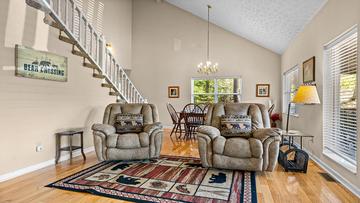 Relax in your cabin's overstuffed recliners. at Bear Crossing in Gatlinburg TN