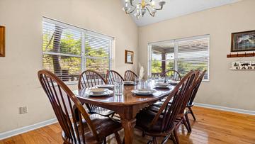 The splendor of having the entire family at your cabin's dining room together. at Bear Crossing in Gatlinburg TN