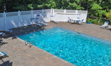 Another photo of one of Chalet Village's 3 swimming pools. at Chalet All Day in Gatlinburg TN