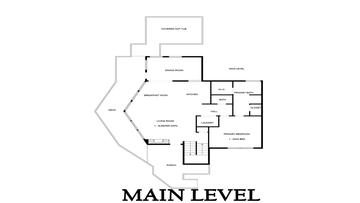 Main Level Floorplan Cabin Rental Smoky Mountains The main level of your Smoky Mountains pool cabin with 3 bedrooms.