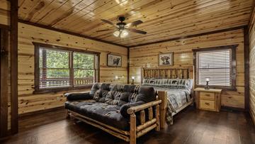 Futon Sleeper Seating and extra sleeping space.