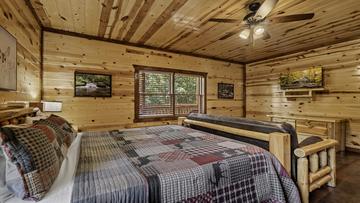 Rental Cabin's 4th Bedroom Rental cabin's 4th bedroom television.