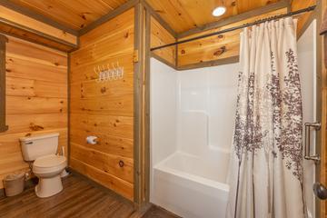 Second upstairs bedroom's full bath. at The Appalachian in Gatlinburg TN