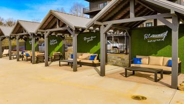 There are several private cabanas to enjoy at Smith Creek Resort Waterpark.