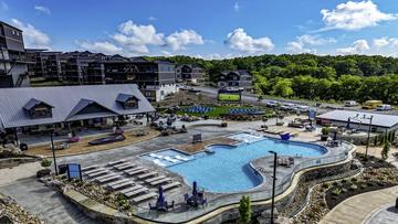 Smoky Mountains Resort Swimming Pool Resort swimming pool at the Smoky Mountains Smith Creek Resort.