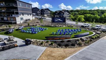 Aerial View Waterpark Outdoor Movie Come enjoy outdoor movies at the Smith Creek Resort Waterpark!