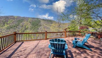 Mountain View From Romantic Views Cabin Sit back, relax and take in the Smoky Mountain views.