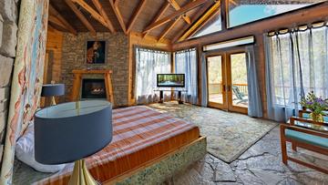 Spacious Living Area Quaint cabin in the Smokies with open living area.