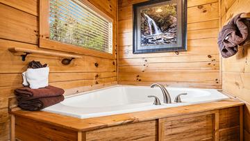 Jacuzzi in your cabin's master bath.