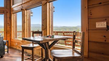 How about some card playing while taking in the mountain views.