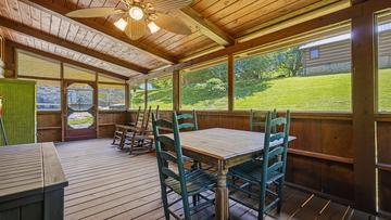 Smoky Mountains Cabin Screened Porch Screened porch at your Smoky Mountains cabin.