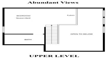 Smoky Mountains Cabin Rental Upper Level Floorplan Upper level floorplan for Smoky Mountains cabin rental Abundant Views.