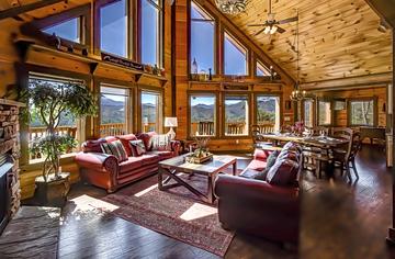 Rental cabin with mountain views. at A Point of View in Gatlinburg TN