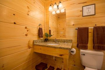 Sink in your second bath. at Big Splash Lodge in Gatlinburg TN